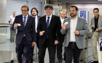 El president de la Generalitat de Catalunya inaugura el perllongament de FGC a Sabadell.