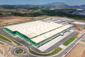 Vista aèria d'edifici industrial