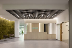 Recepció en edifici d'oficines